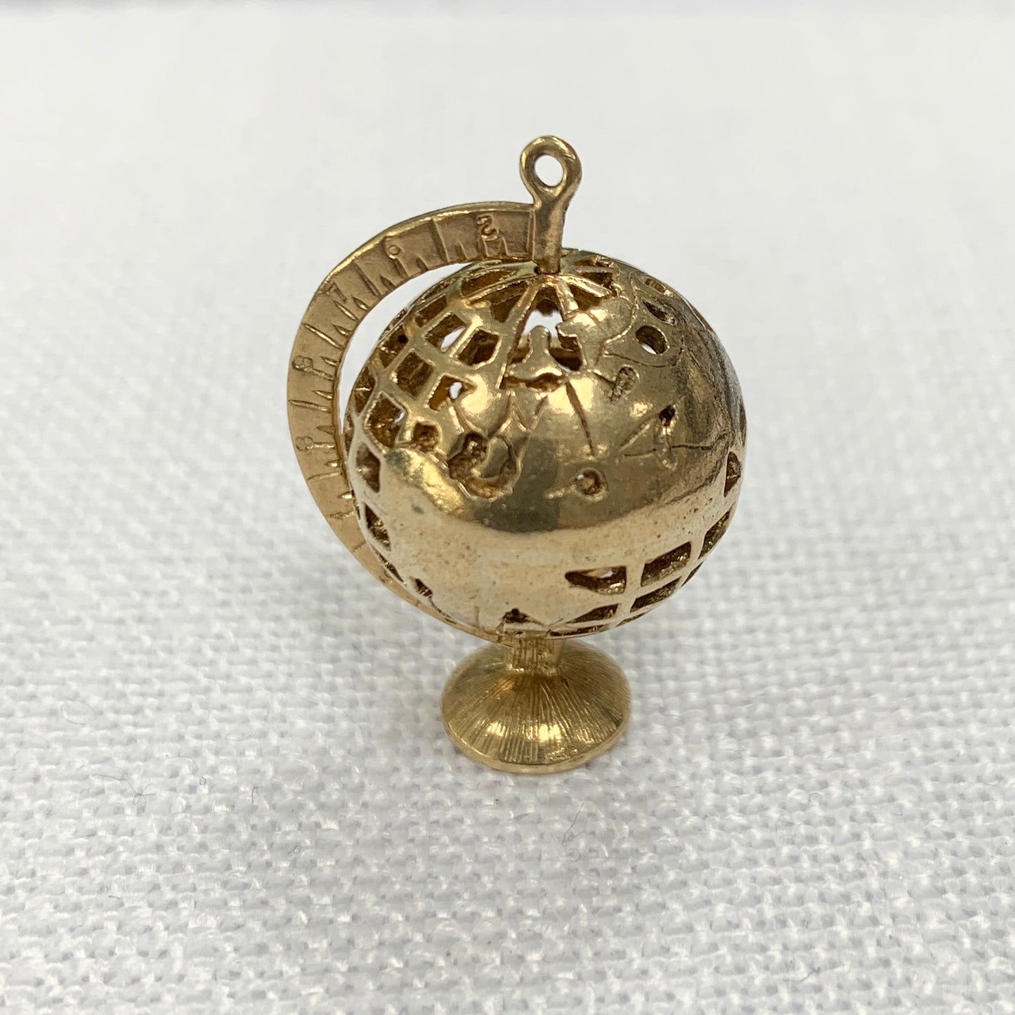 Golden Globe Atlas Charm Pendant