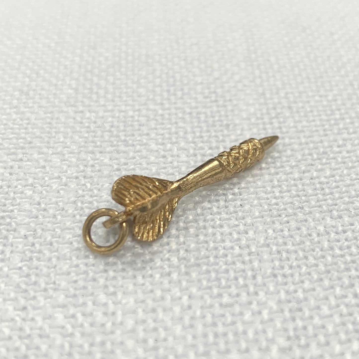 Detailed Gold Dart Charm Pendant