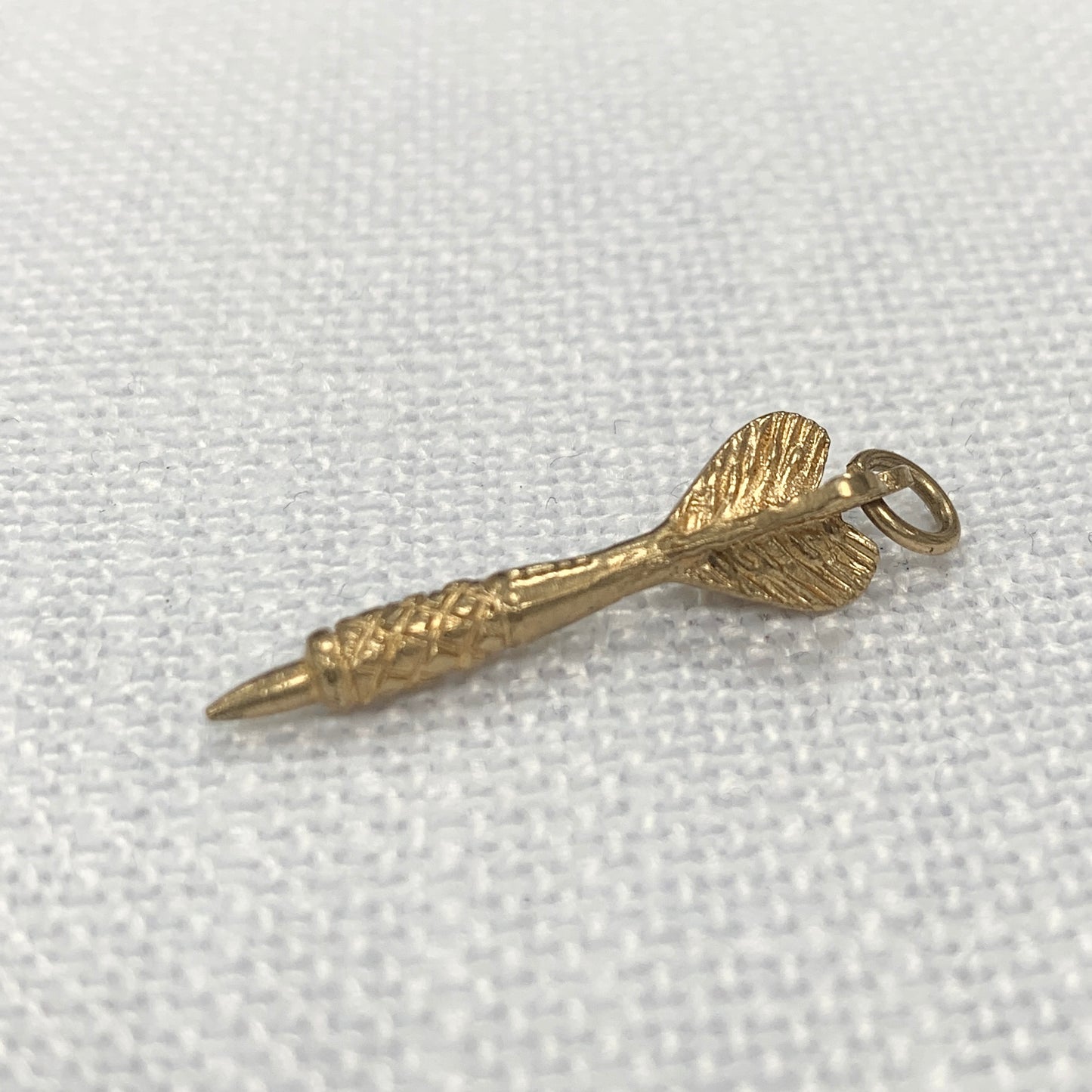 Detailed Gold Dart Charm Pendant