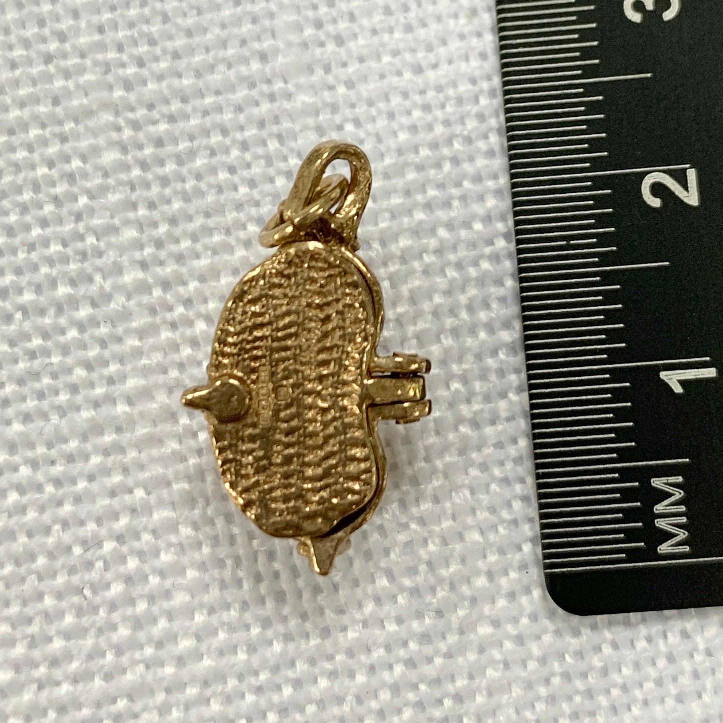 Gold Fish Basket with Fish Charm Pendant