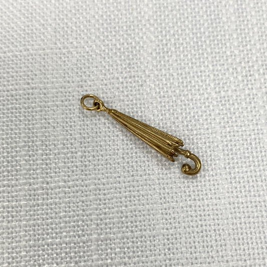 Classic Umbrella Gold Charm Pendant