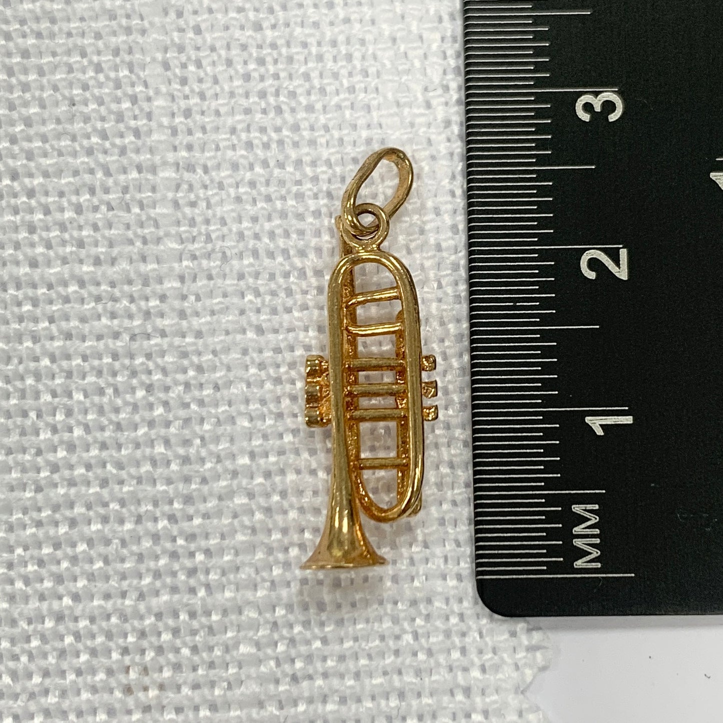 Trumpet Gold Charm Pendant