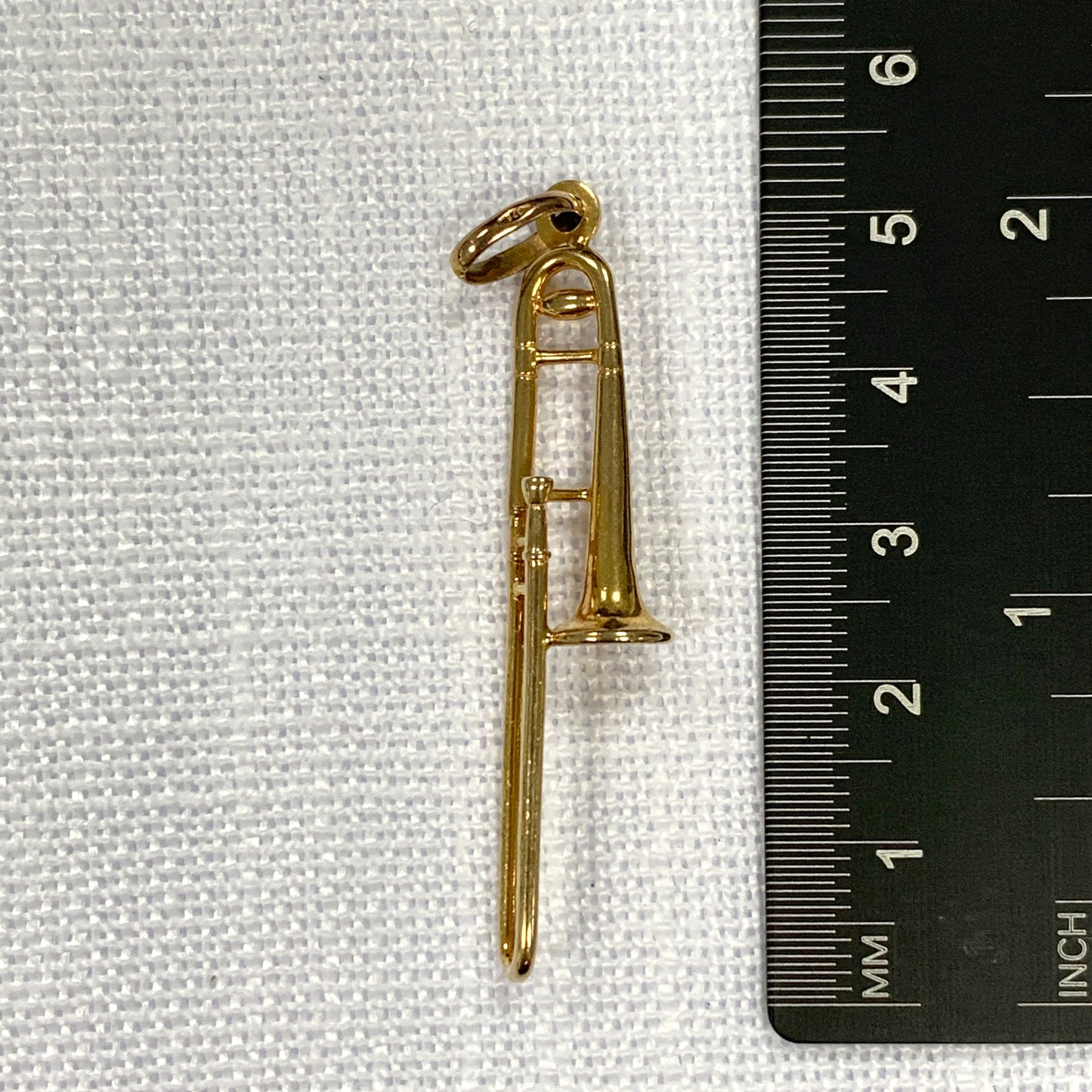 Trumpet Gold Charm Pendant