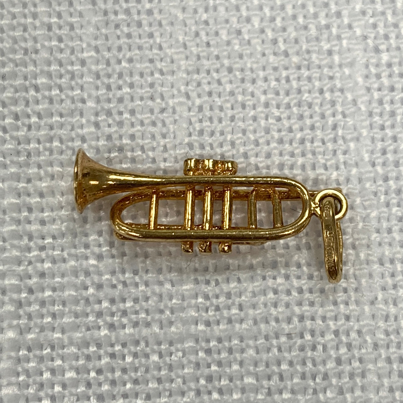 Trumpet Gold Charm Pendant