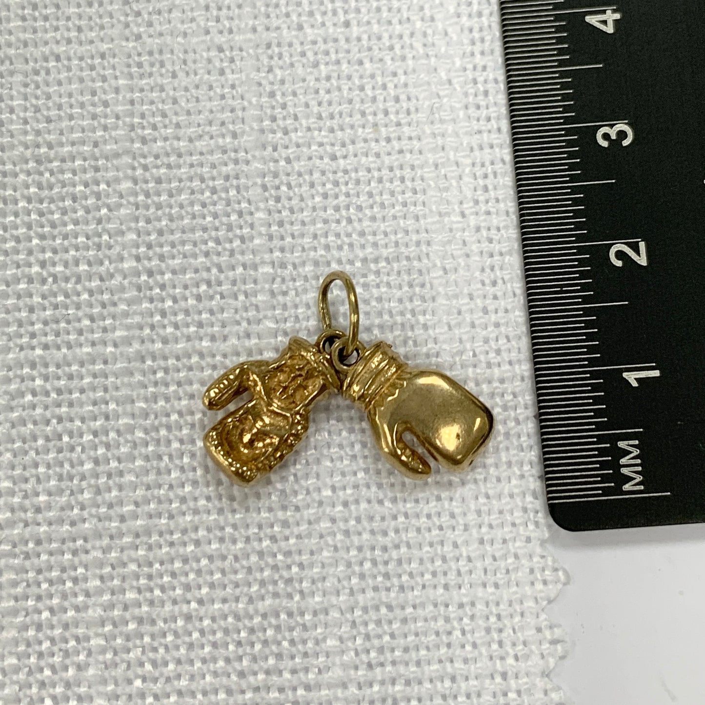 Pair of Boxing Gloves Gold Charm Pendant