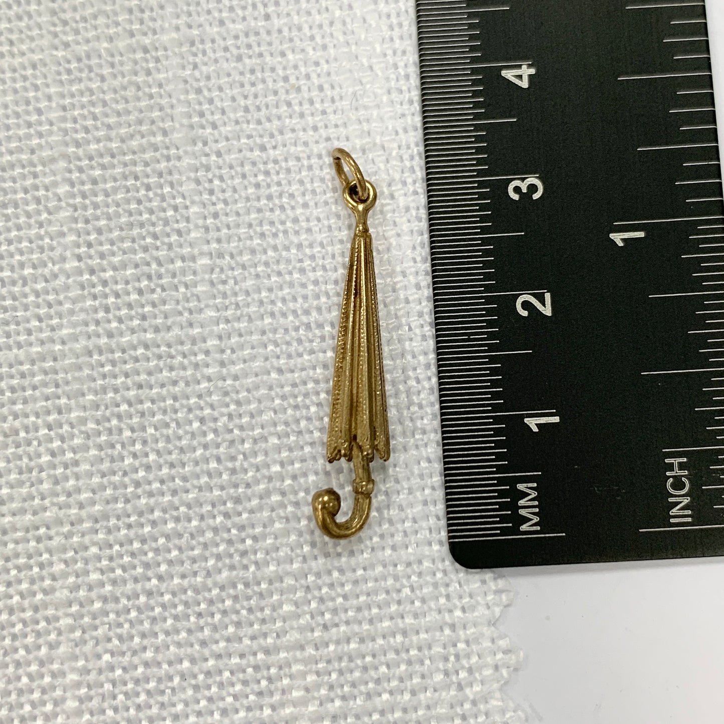 Classic Umbrella Gold Charm Pendant