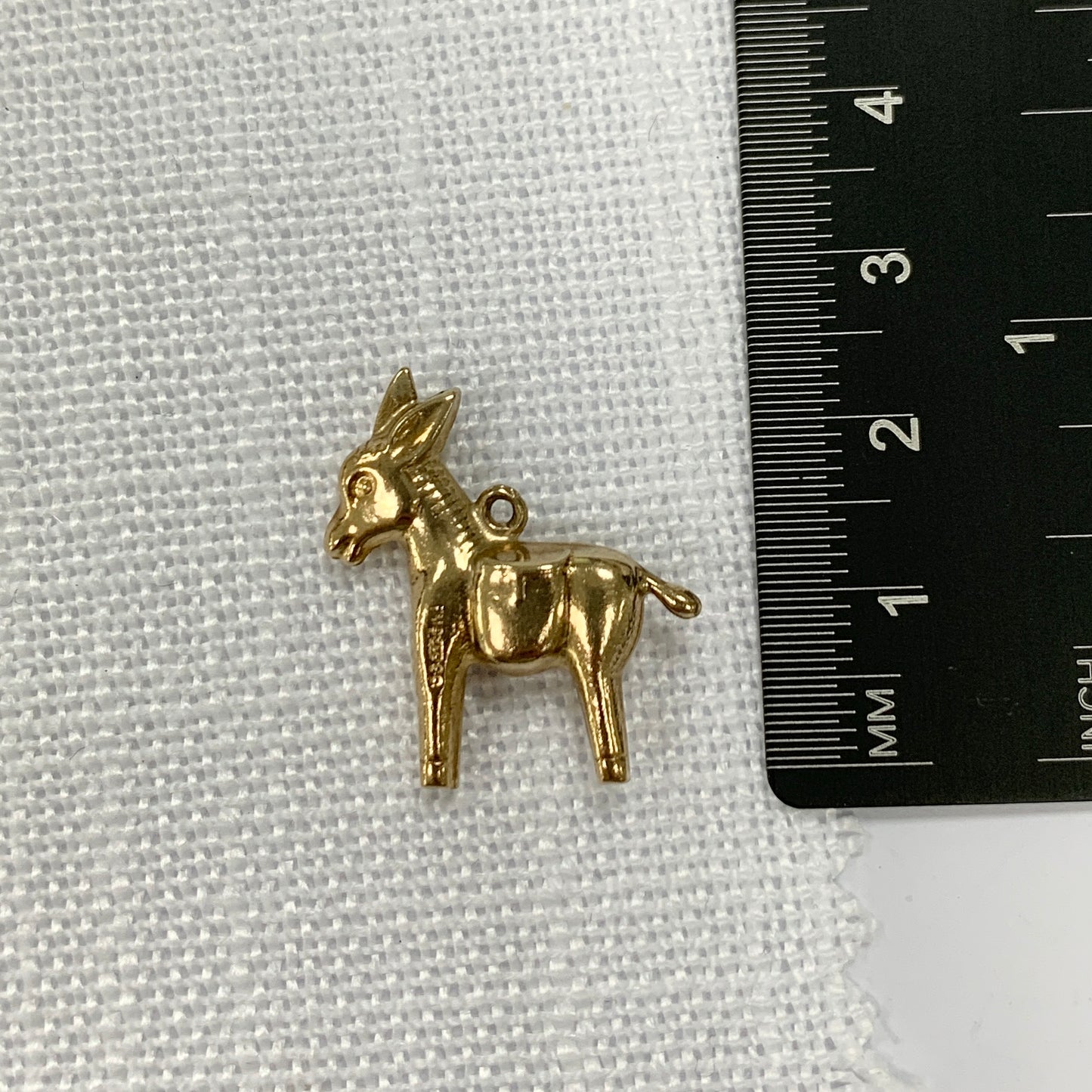 Cute Donkey Hollow Gold Charm Pendant