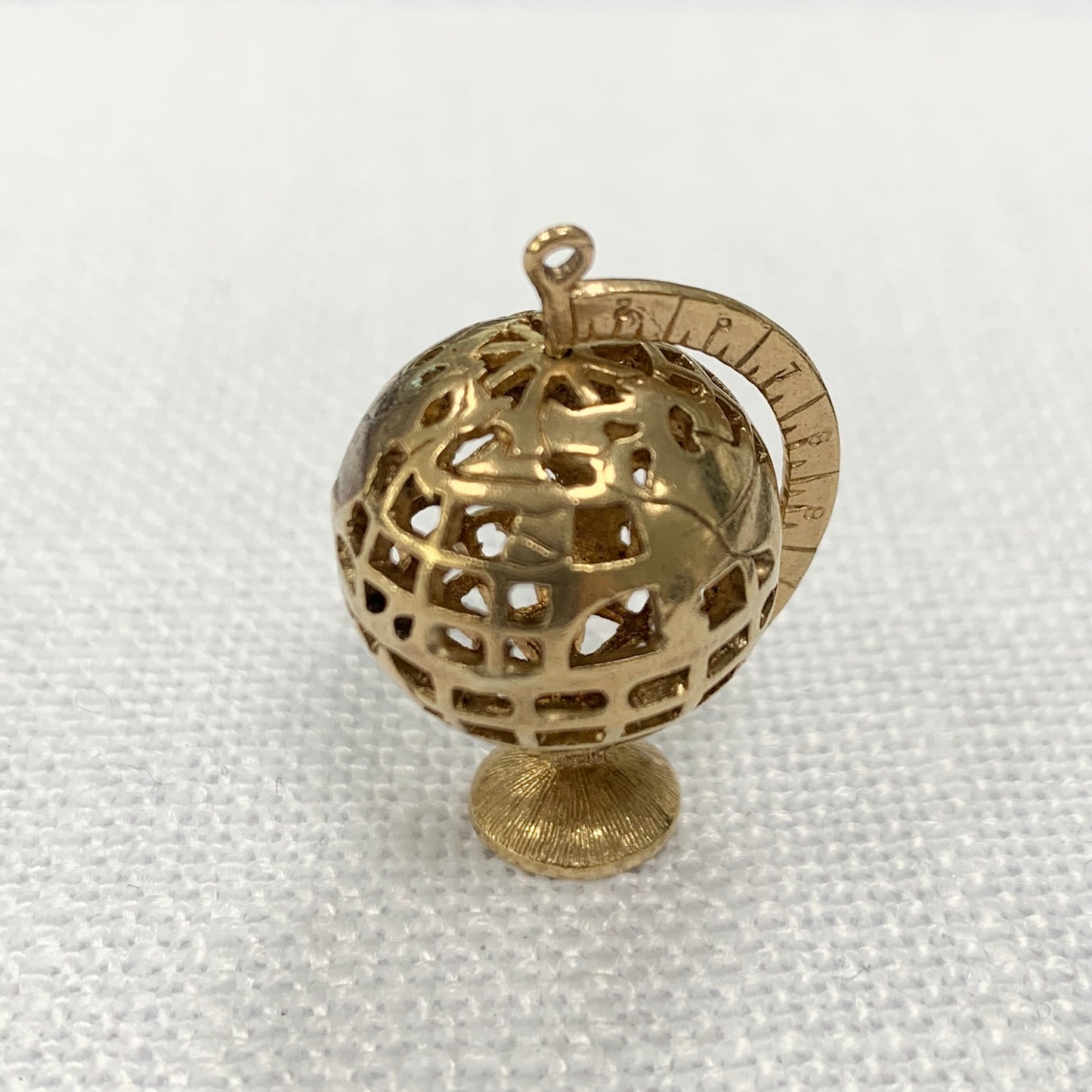 Golden Globe Atlas Charm Pendant