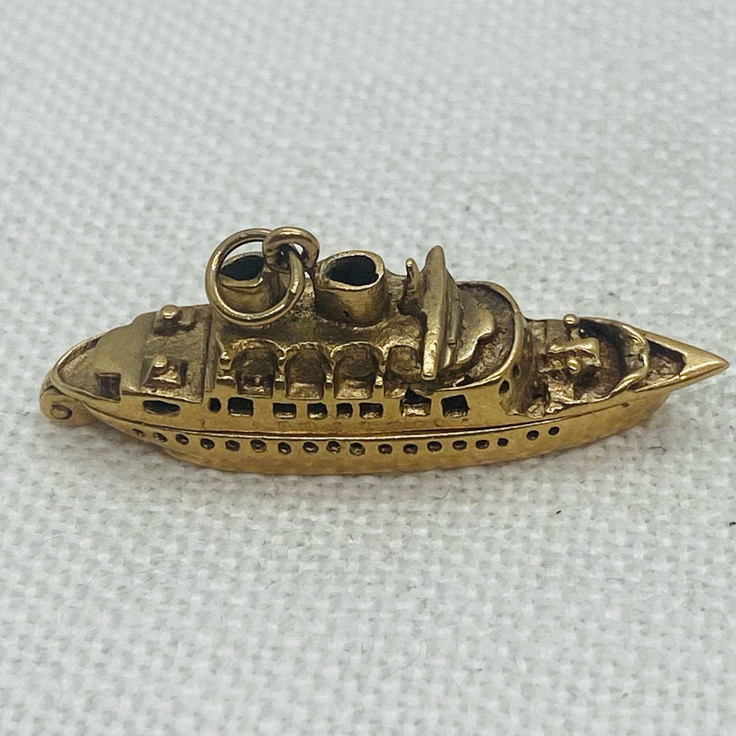 Luxury Cruise Liner Gold Charm