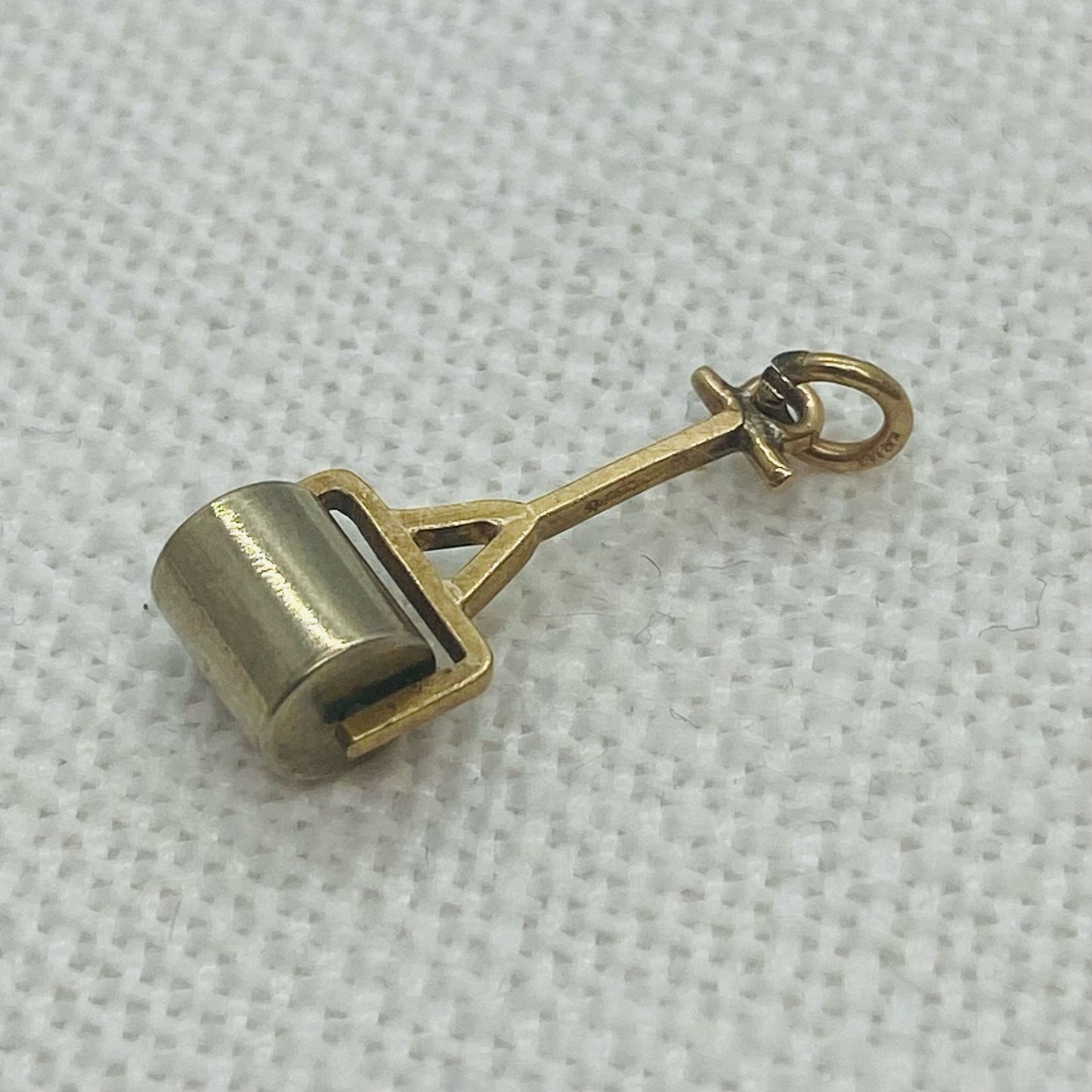 Lawn Roller Vintage Gold Charm Pendant