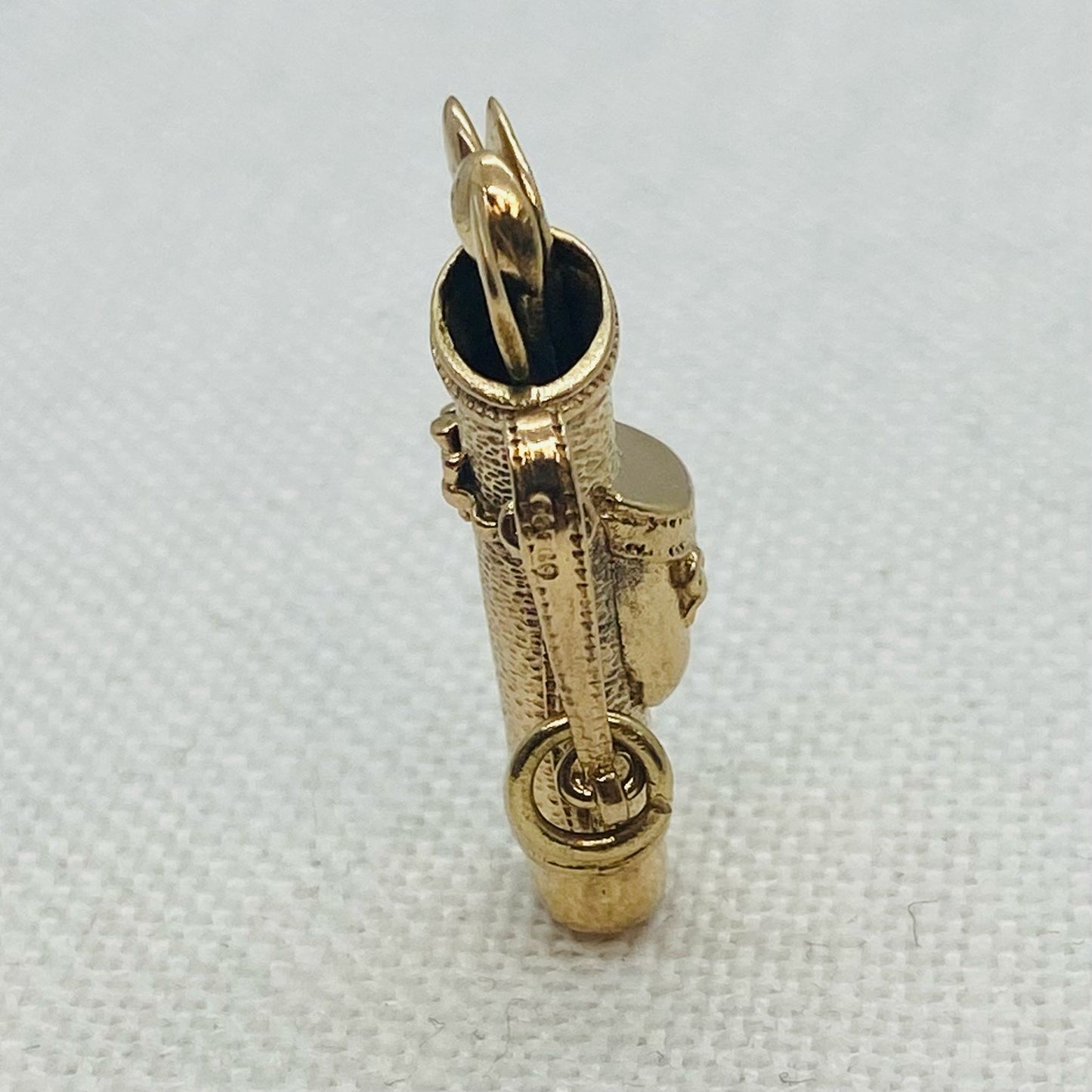 Golf Clubs Vintage Gold Charm Pendant