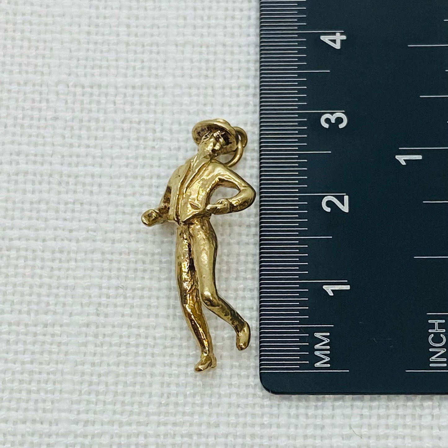 Dancing Man Vintage Gold Charm