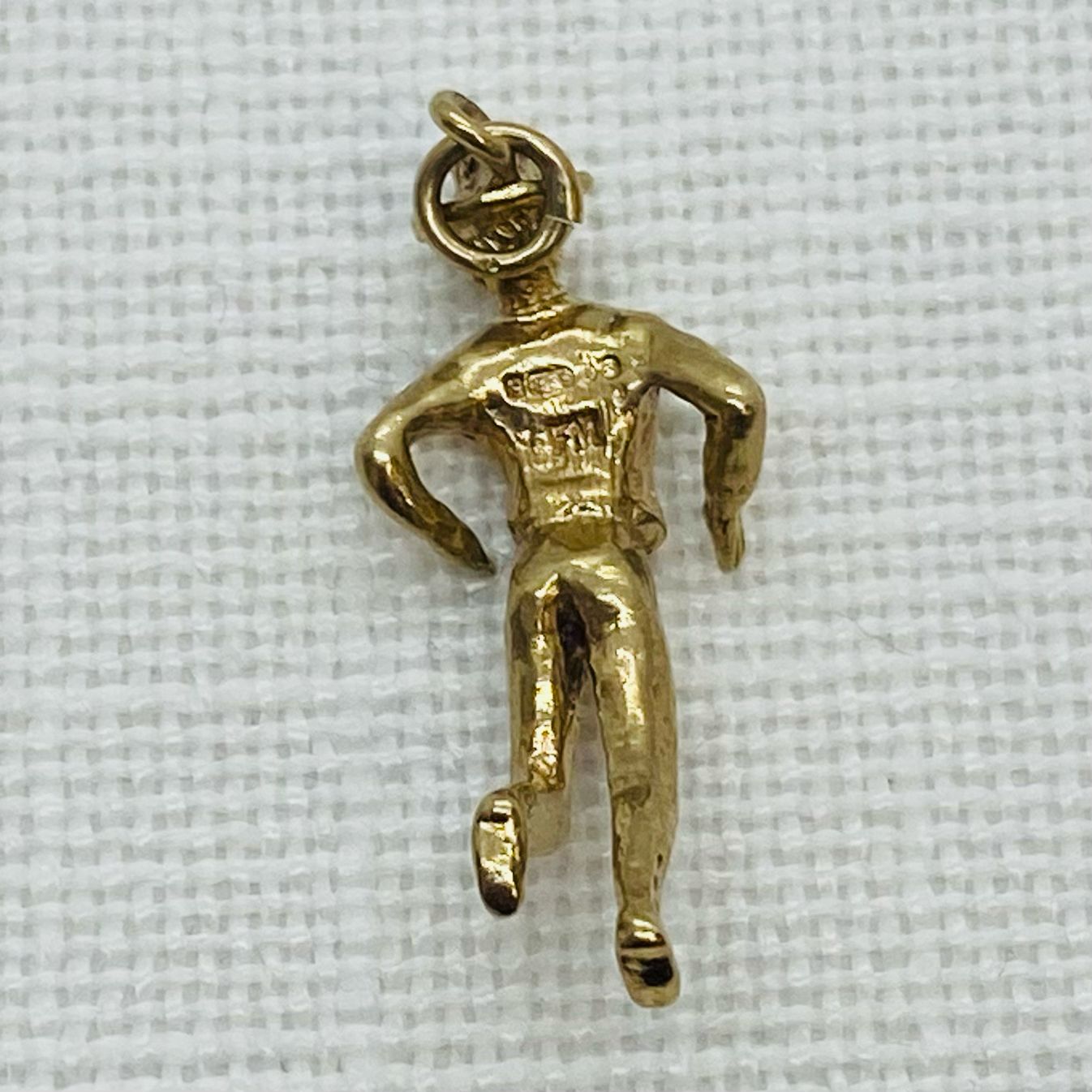 Dancing Man Vintage Gold Charm