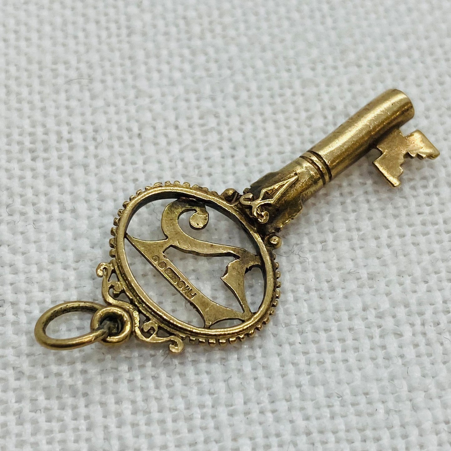 Happy Birthday 21 Gold Key Charm Pendant