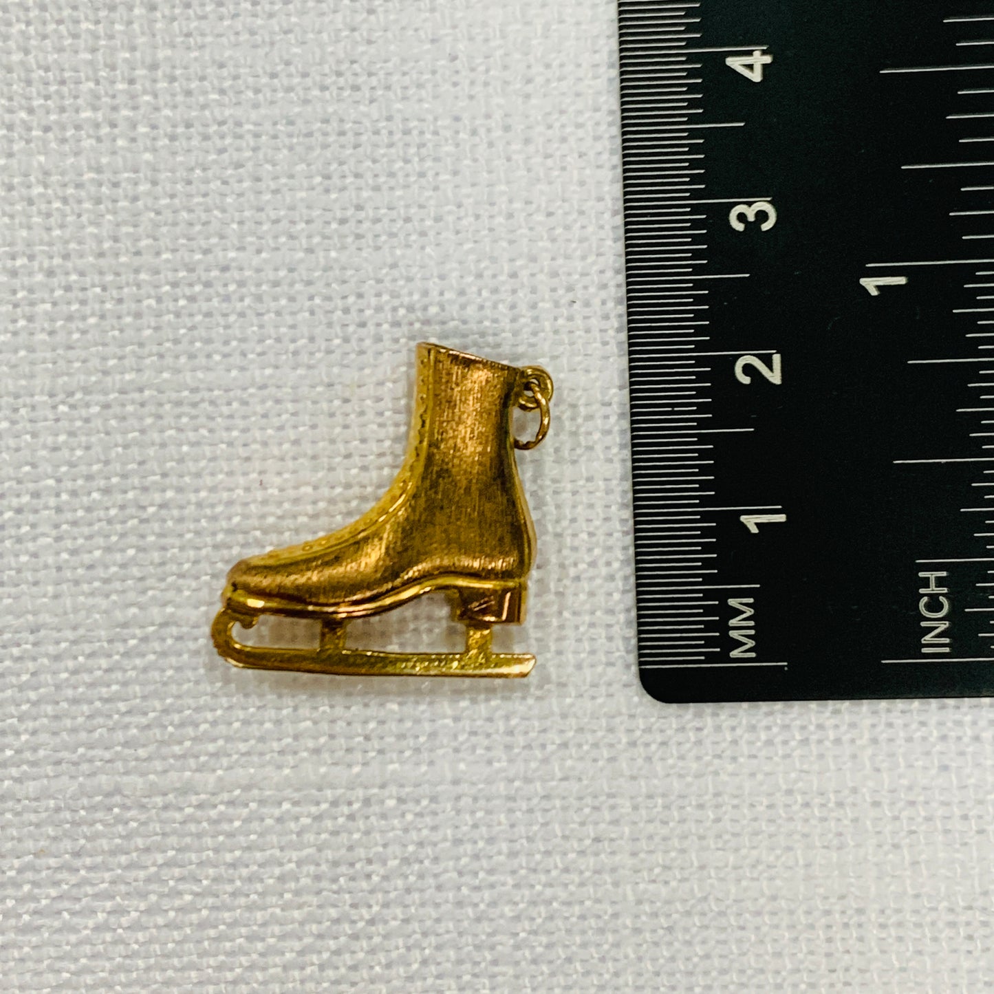 Ice Skating Boot Gold Charm Pendant