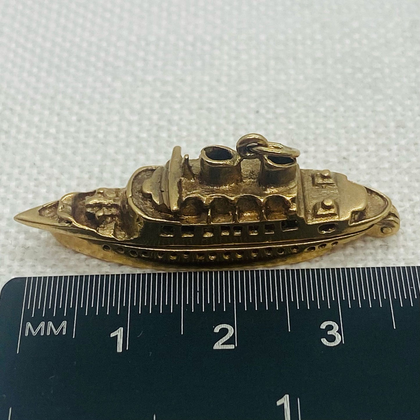 Luxury Cruise Liner Gold Charm