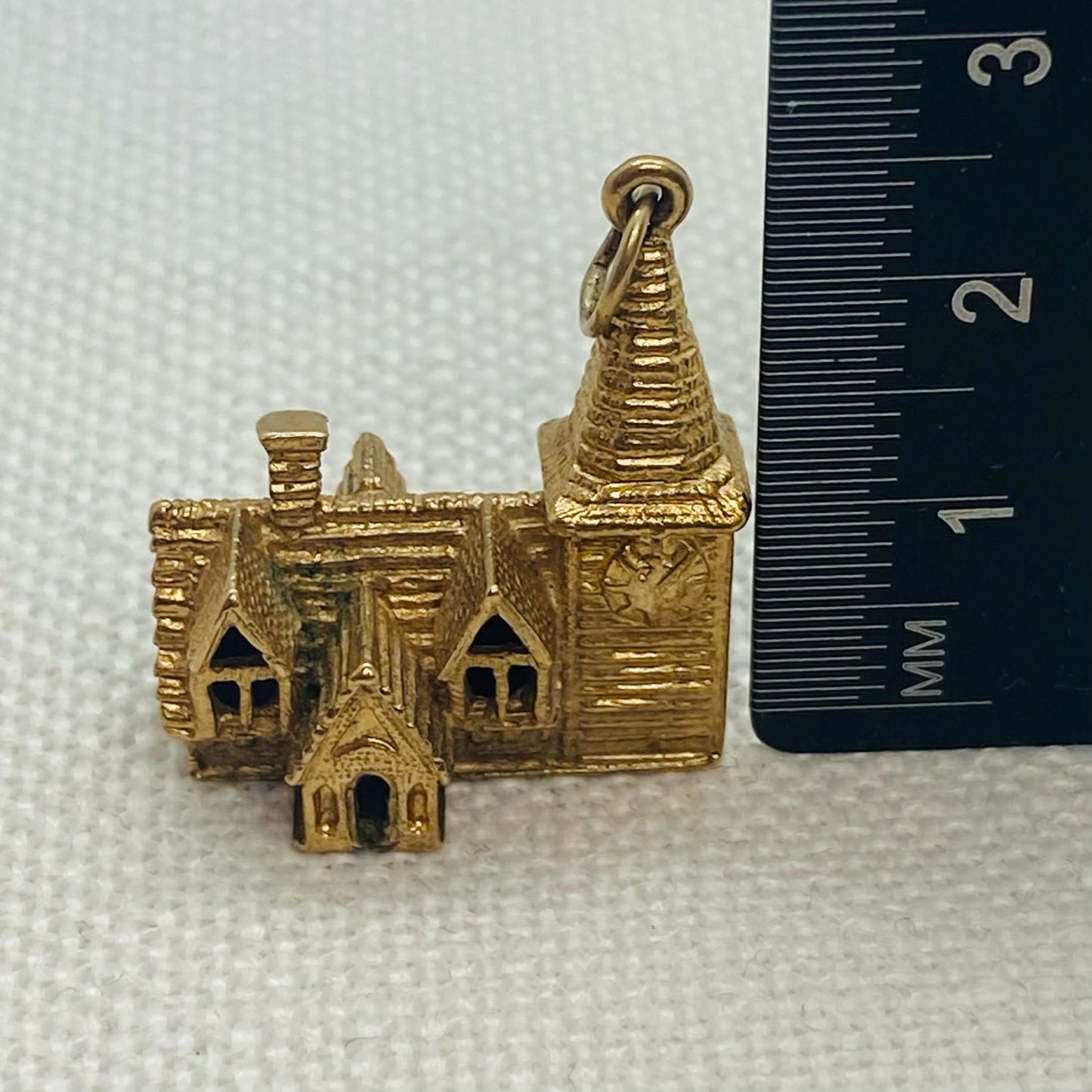 Westminster Abbey or a Similar Abbey or Cathedral Vintage Gold Charm