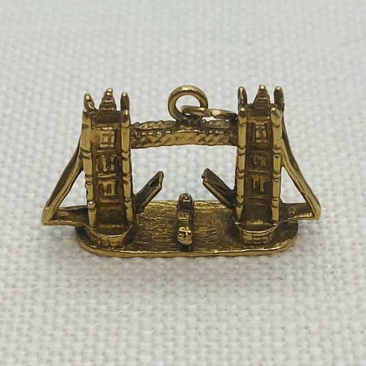 Tower Bridge Or London Bridge Vintage Gold Charm