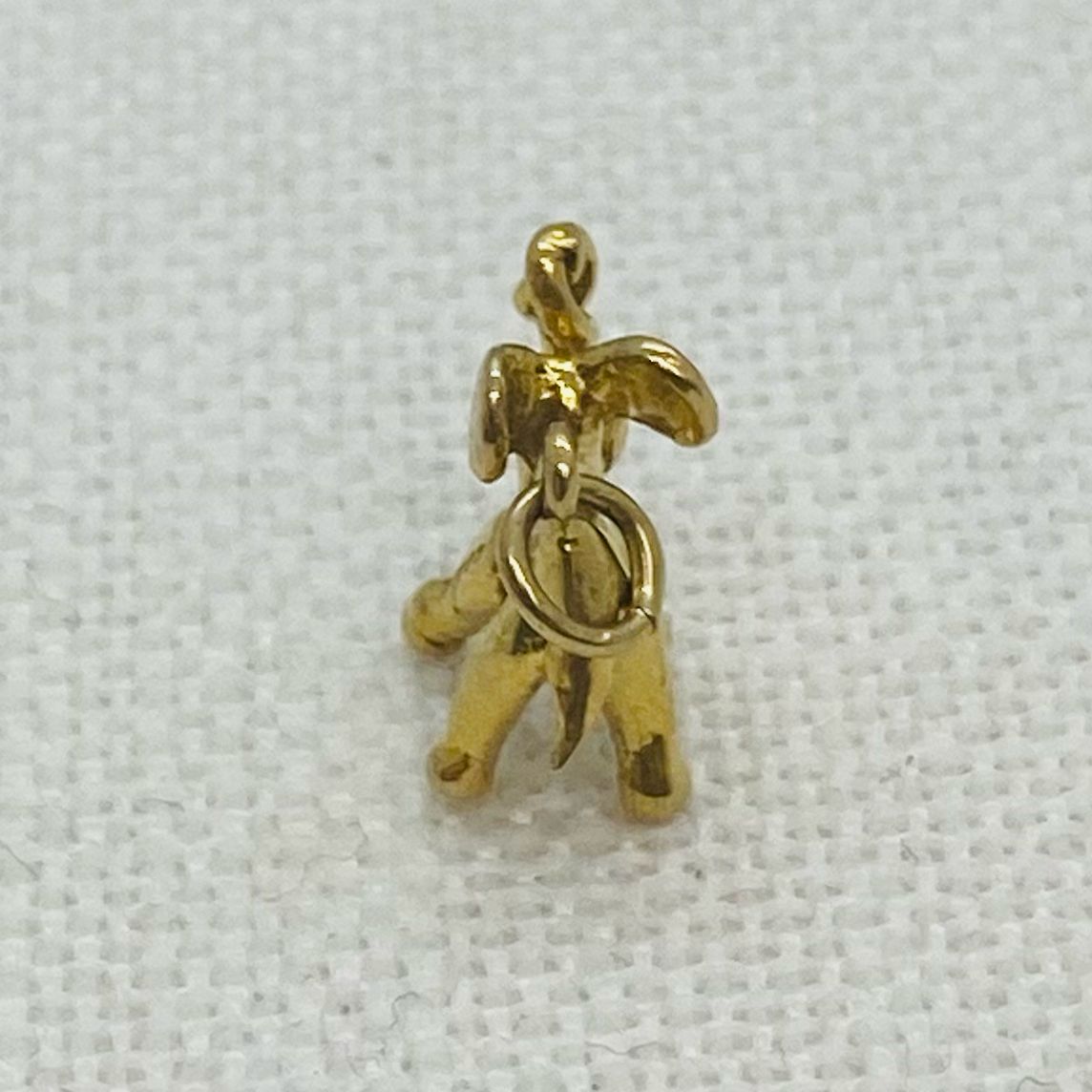 Happy Elephant Vintage Gold Charm Pendant