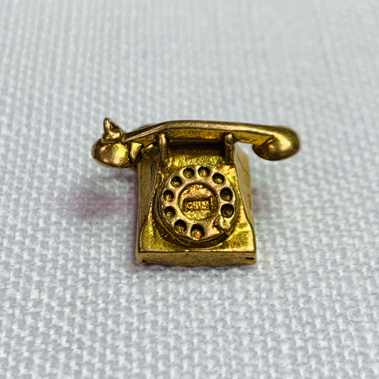 Retro Telephone Receiver Charm Pendant