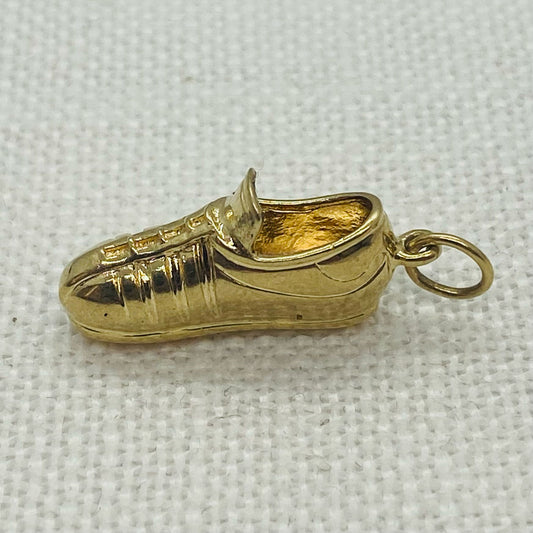 Football Boot Gold Charm Pendant