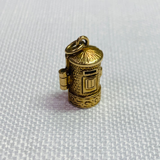 Royal Mail Gold Post Box Charm Pendant