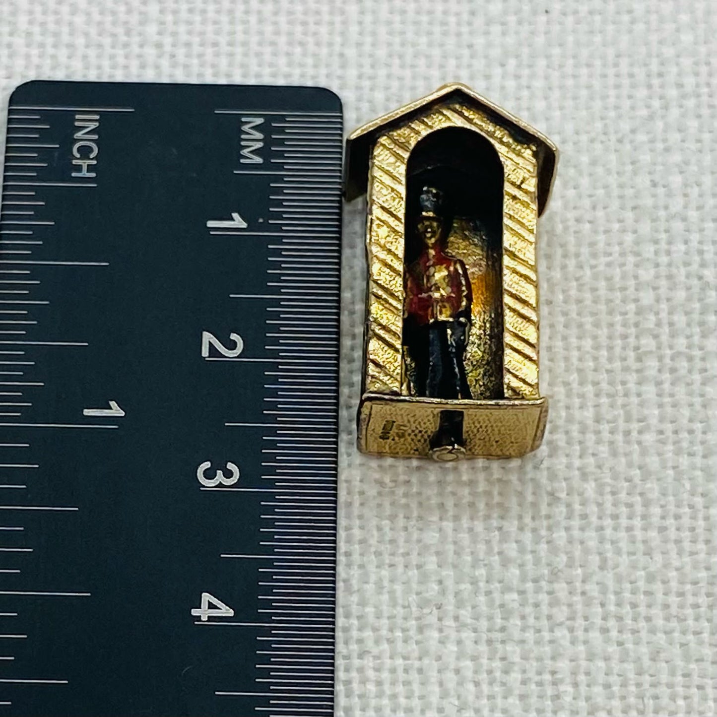 The Queens Royal Guard of Buckingham Palace Vintage Gold Charm or Pendant