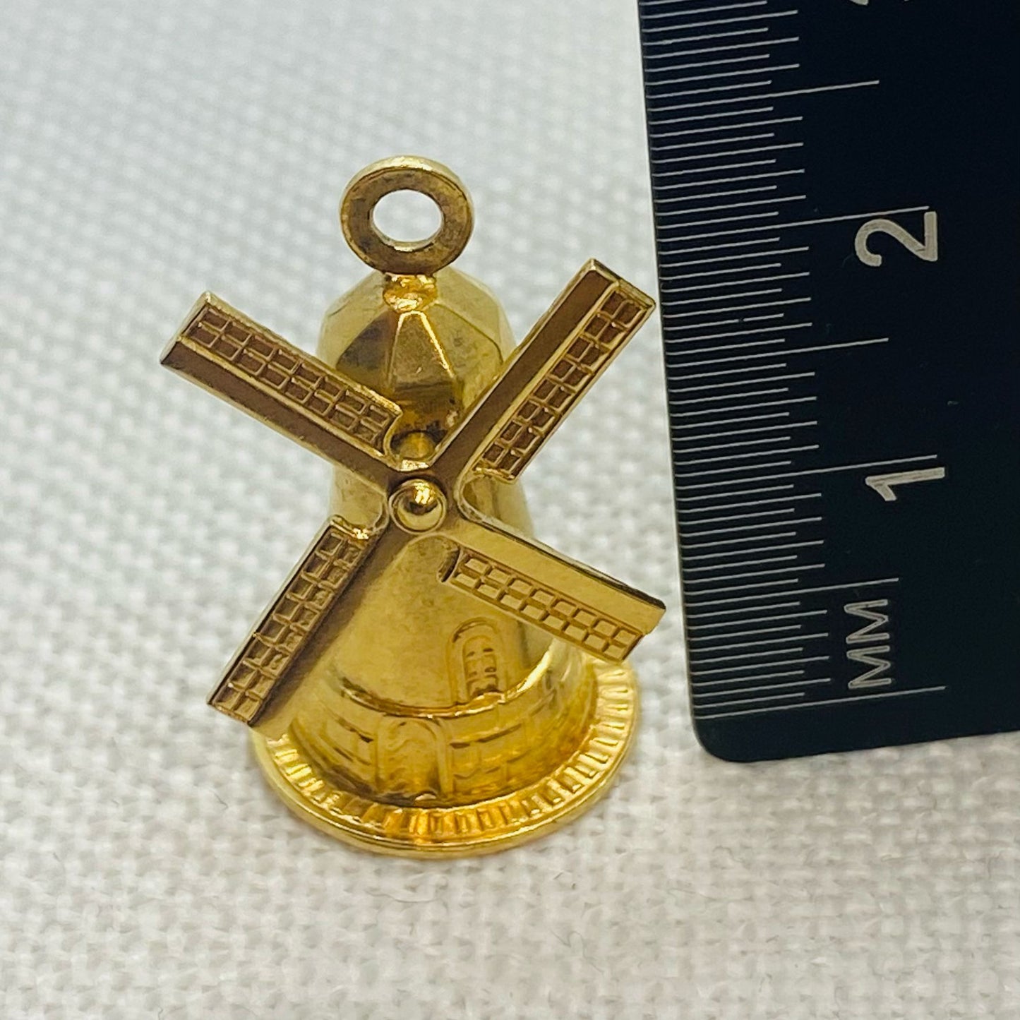 Windmill Spinning Gold Charm