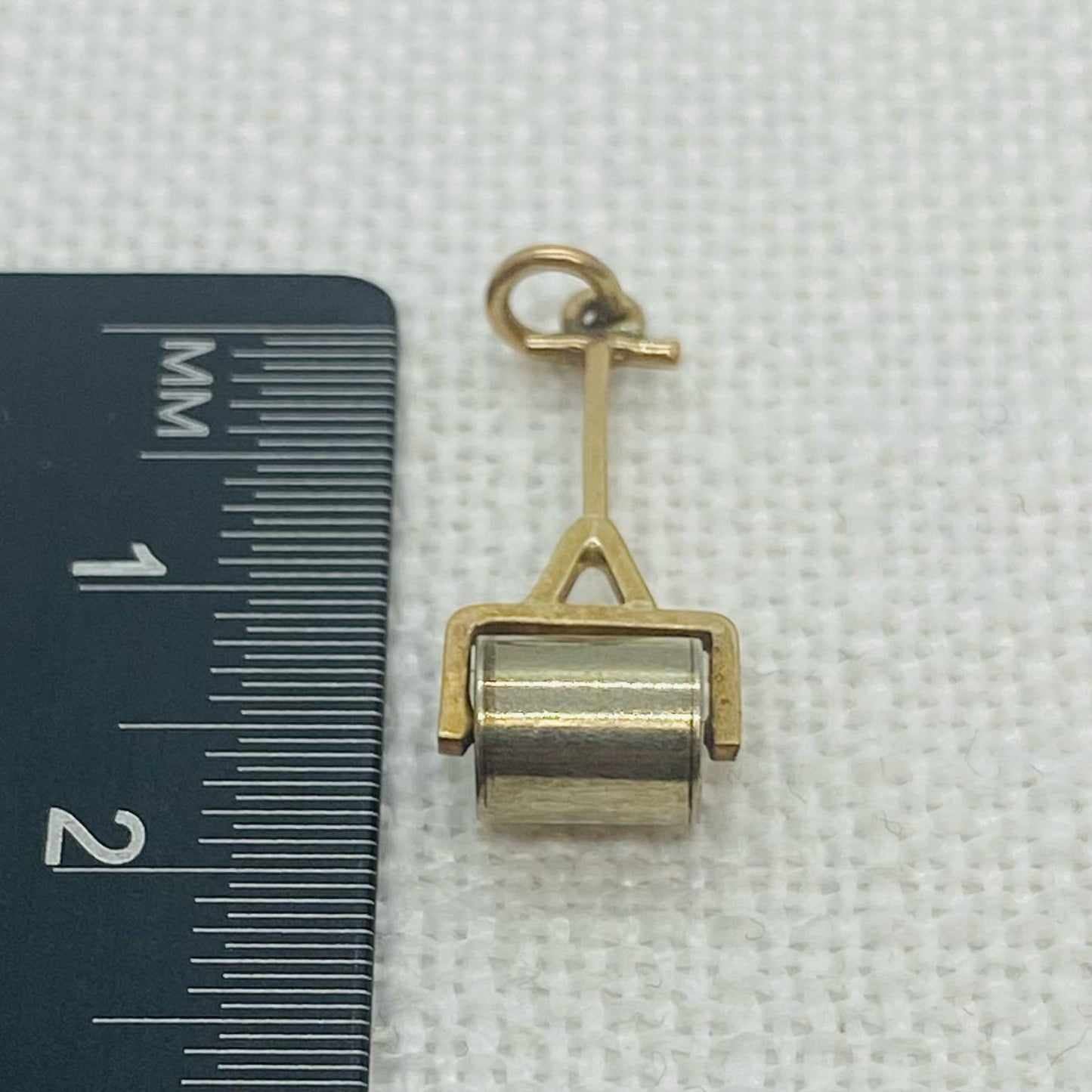 Lawn Roller Vintage Gold Charm Pendant