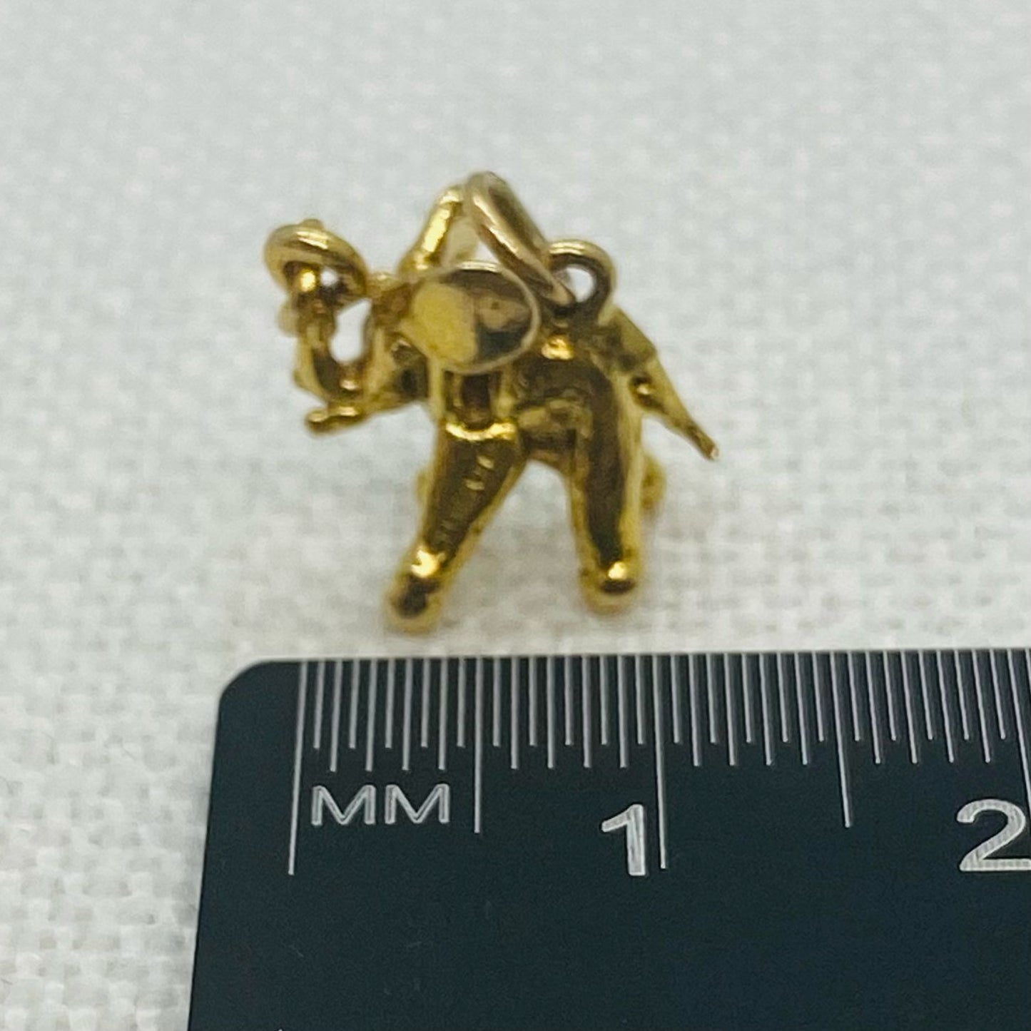 Happy Elephant Vintage Gold Charm Pendant