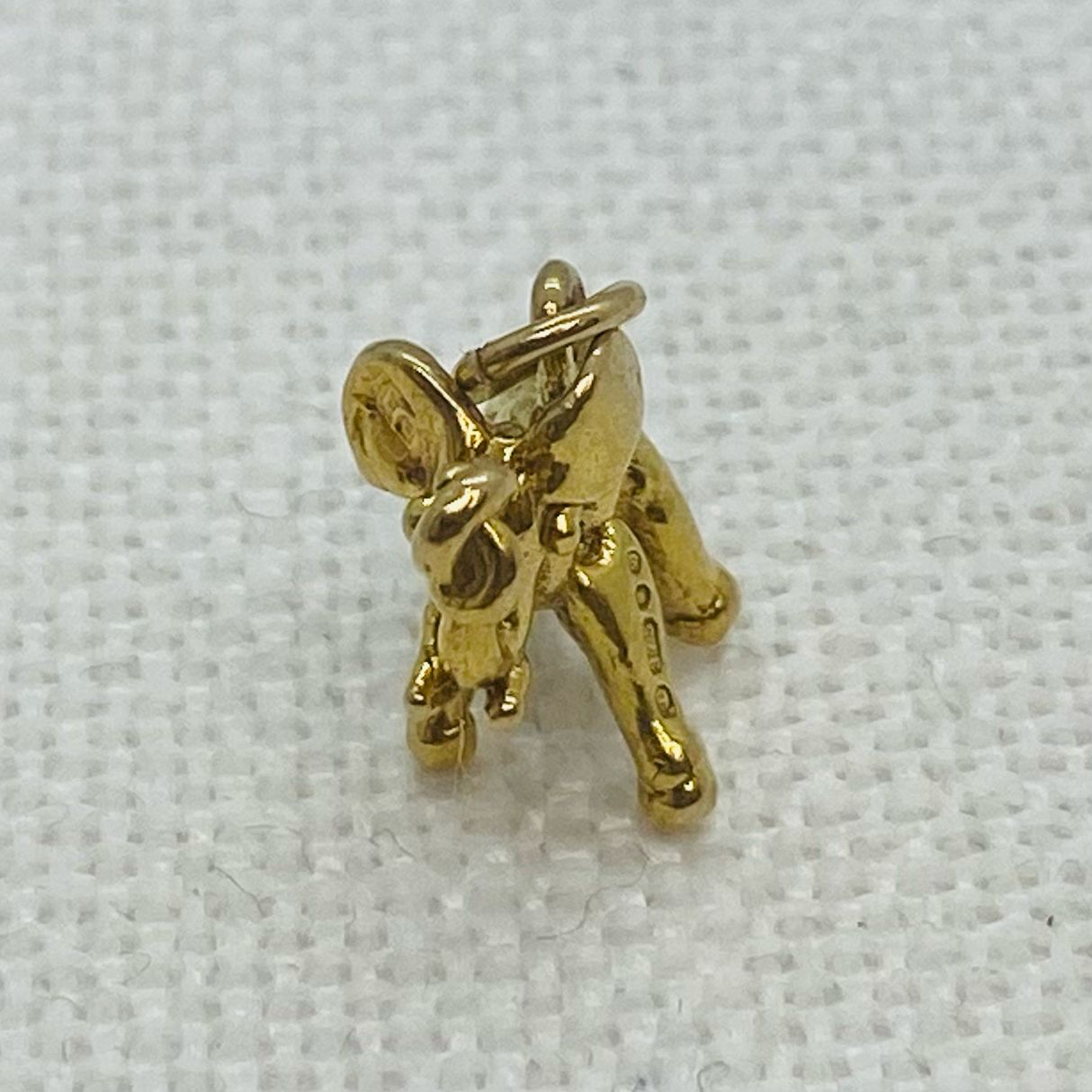 Happy Elephant Vintage Gold Charm Pendant