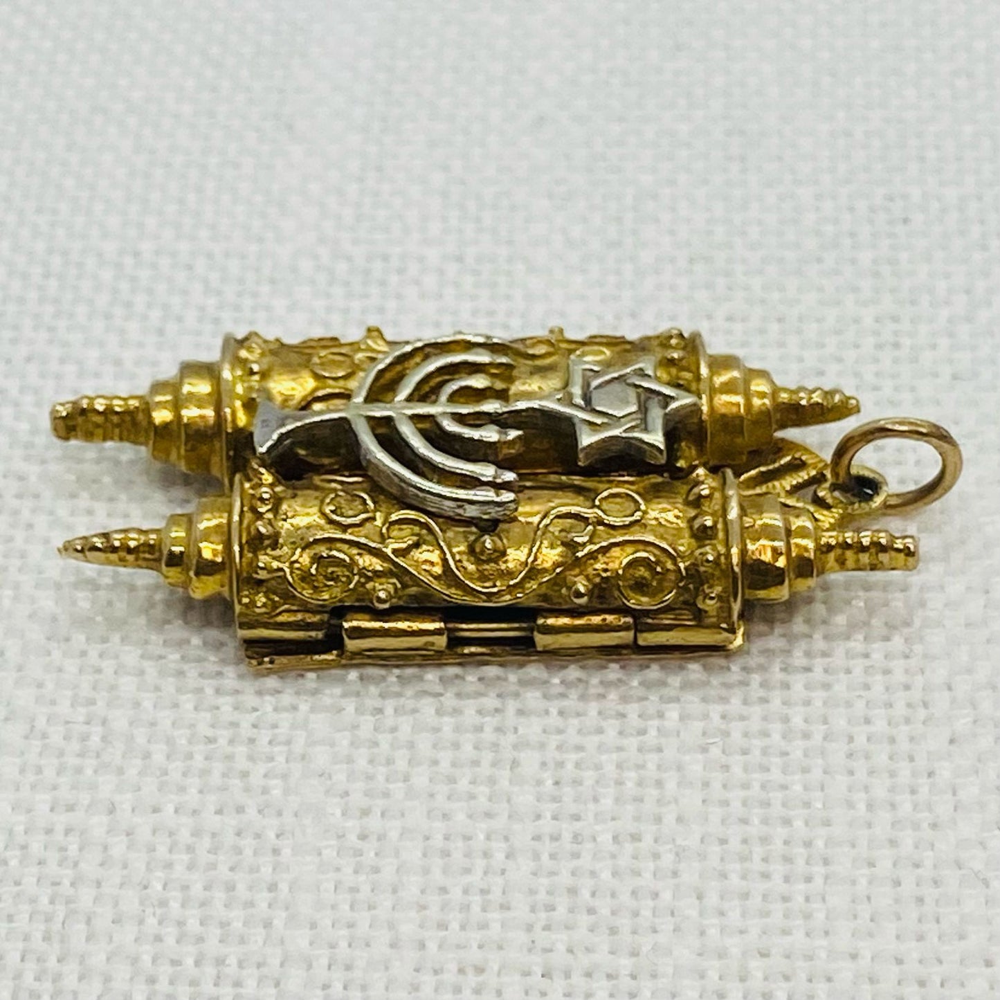 Jewish Torah Scrolls Pendant Charm