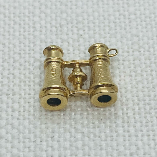 Theatre or Nature Small Binoculars Vintage Gold Charm