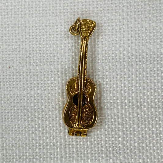 Musical Instrument Guitar With Musical Notes Charm Pendant