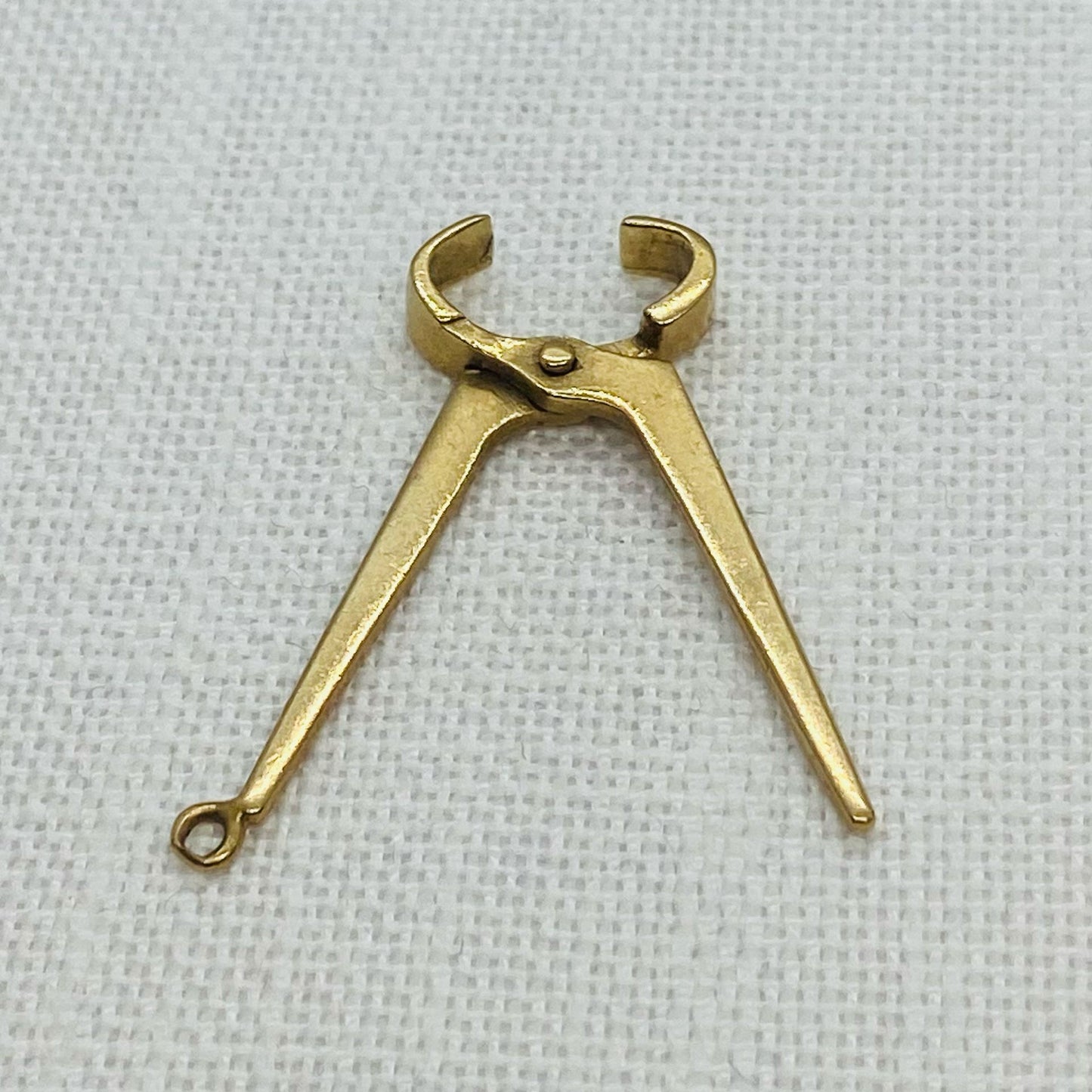 Gold Pliers Vintage Charm Pendant