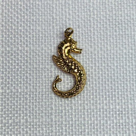 Seahorse Gold Charm Pendant