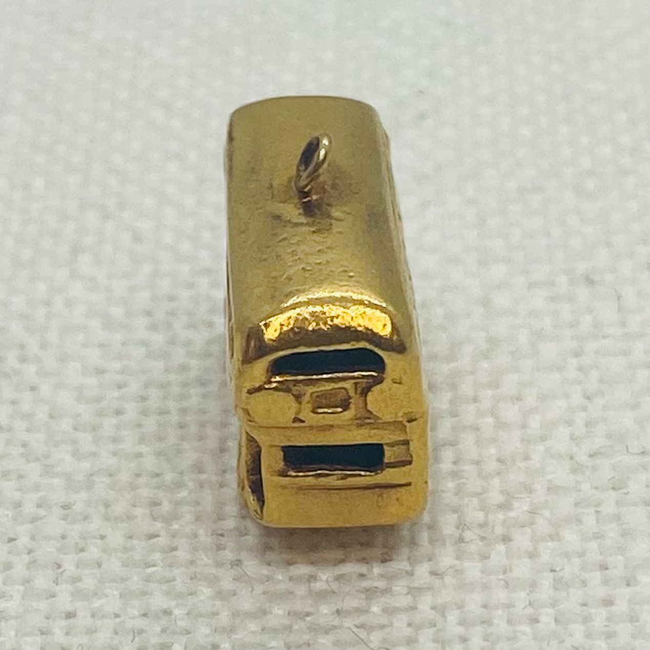 London Bus Route Master Vintage Gold Charm Pendant