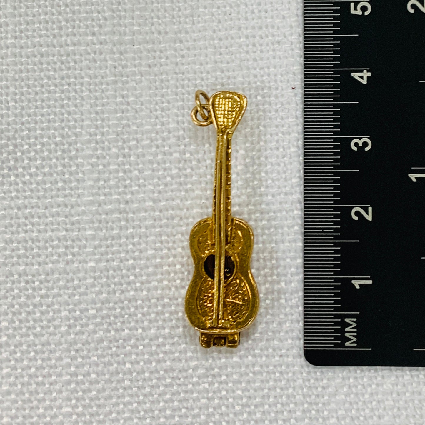 Musical Instrument Guitar With Musical Notes Charm Pendant