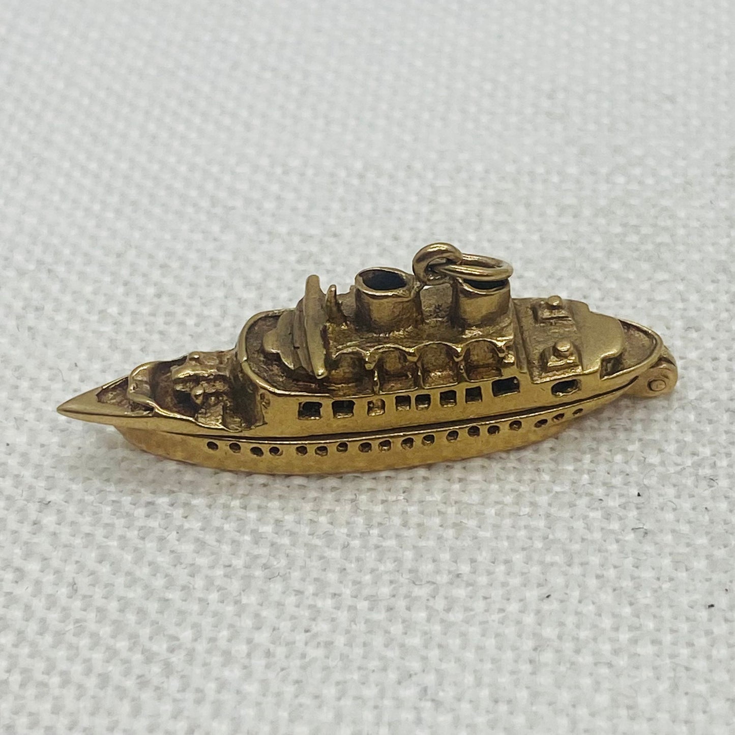 Luxury Cruise Liner Gold Charm