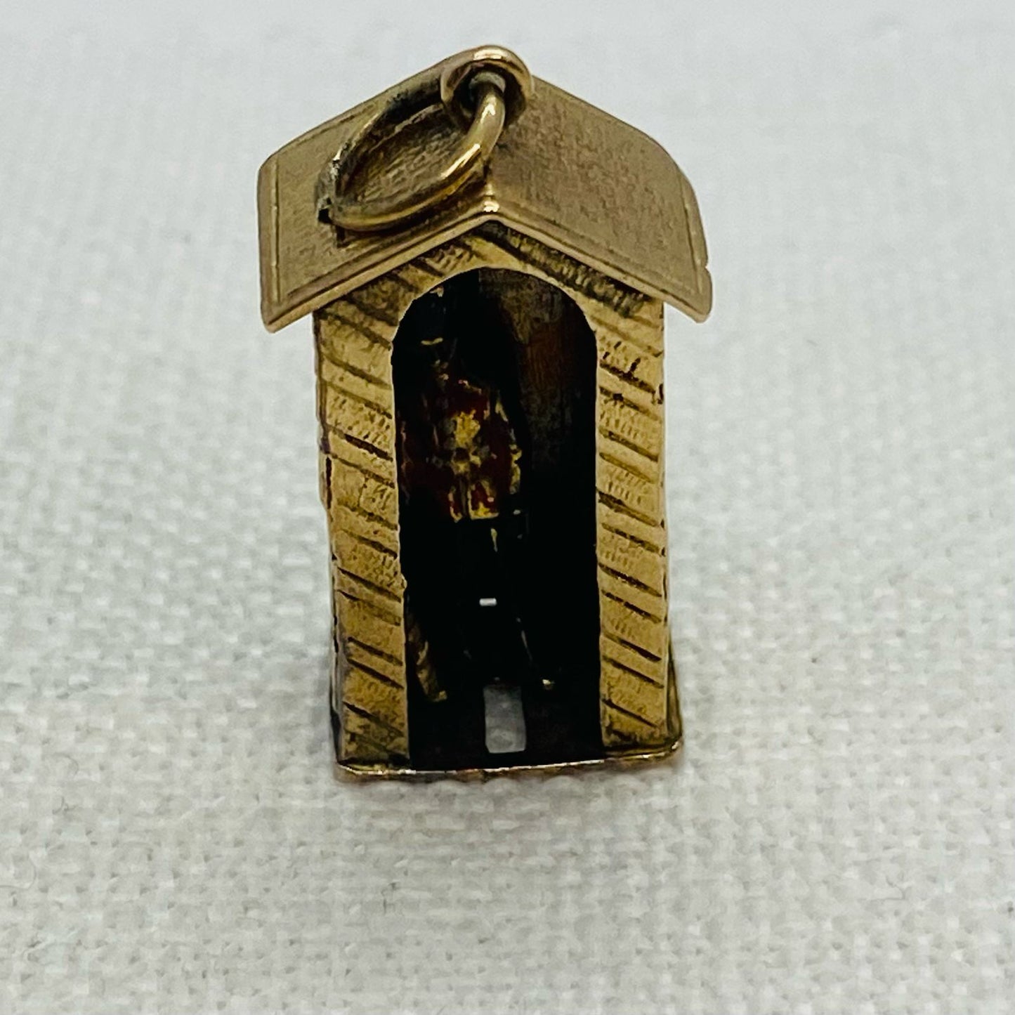 The Queens Royal Guard of Buckingham Palace Vintage Gold Charm or Pendant