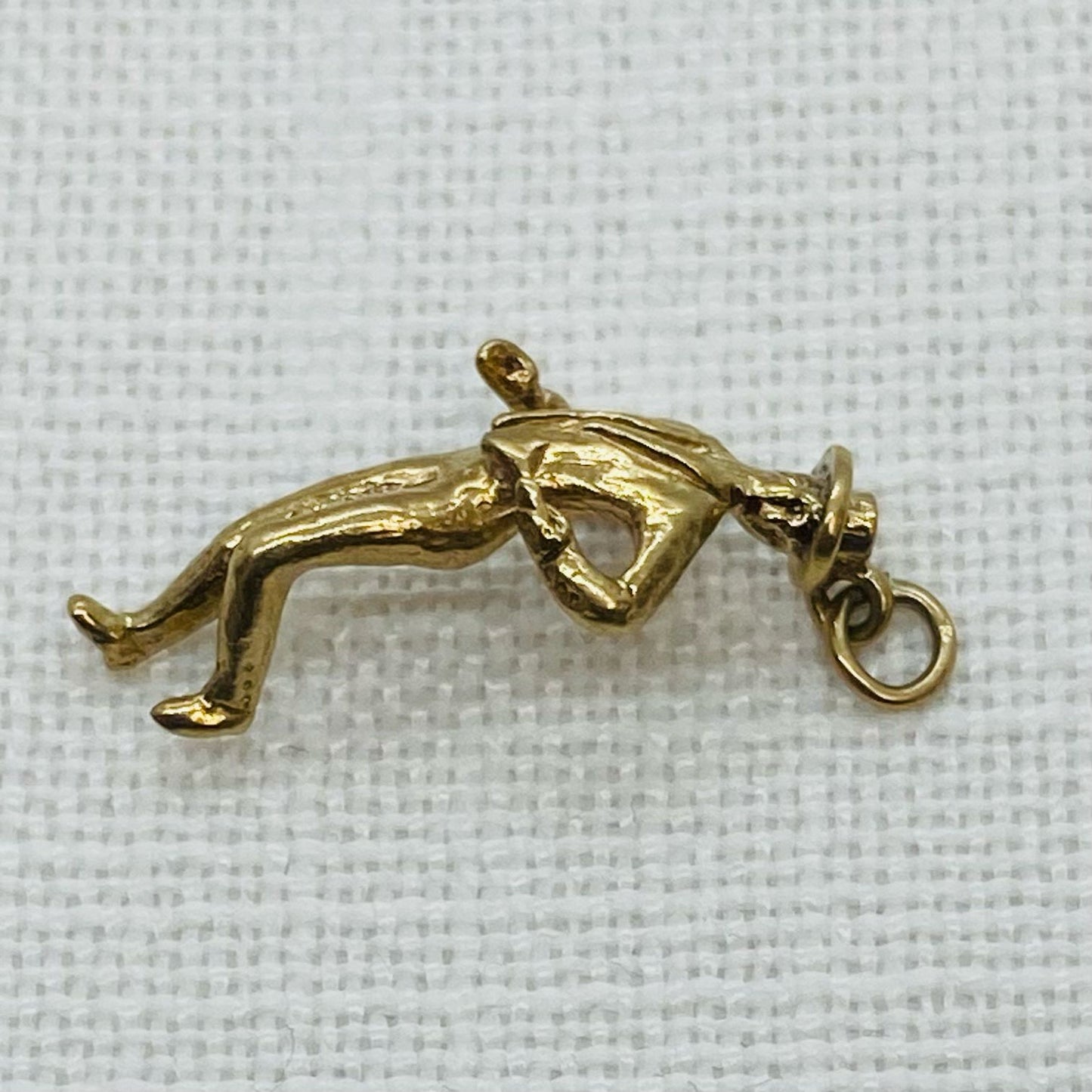 Dancing Man Vintage Gold Charm