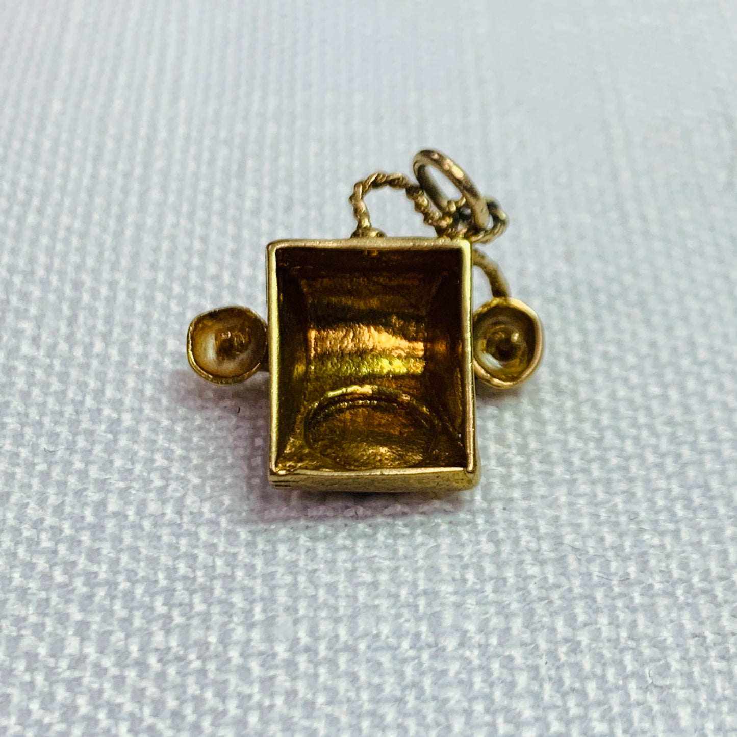 Retro Telephone Receiver Charm Pendant