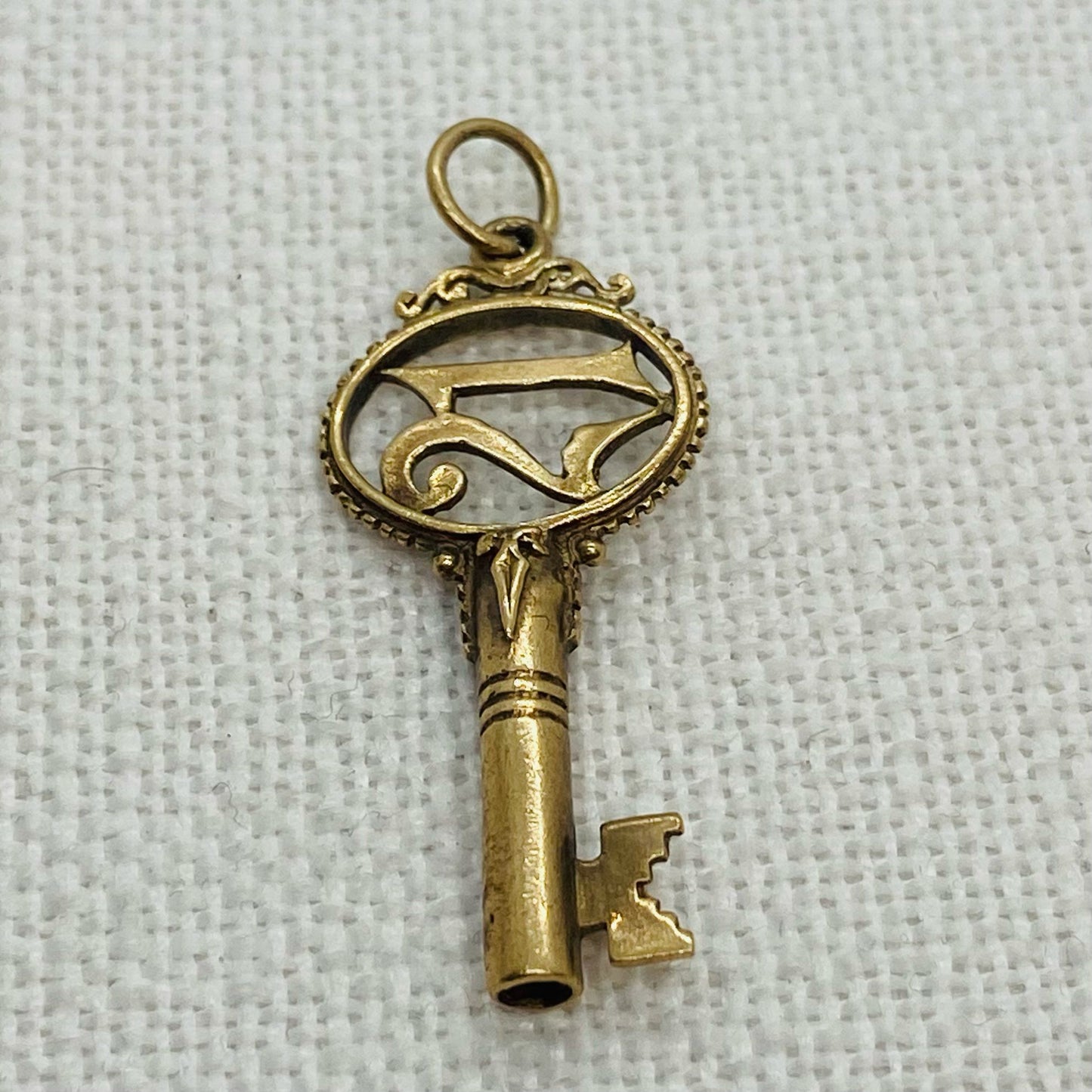 Happy Birthday 21 Gold Key Charm Pendant