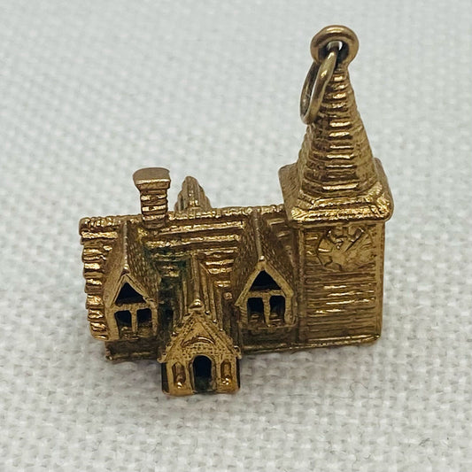 Westminster Abbey or a Similar Abbey or Cathedral Vintage Gold Charm