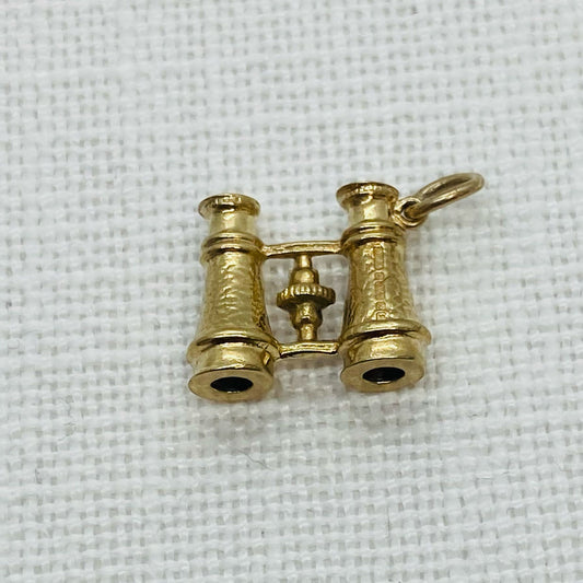 Theatre or Nature Vintage Binoculars Gold Charm