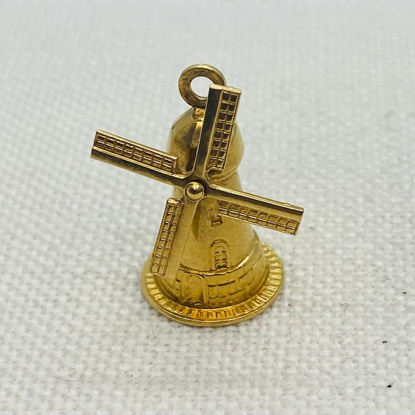 Windmill Spinning Gold Charm