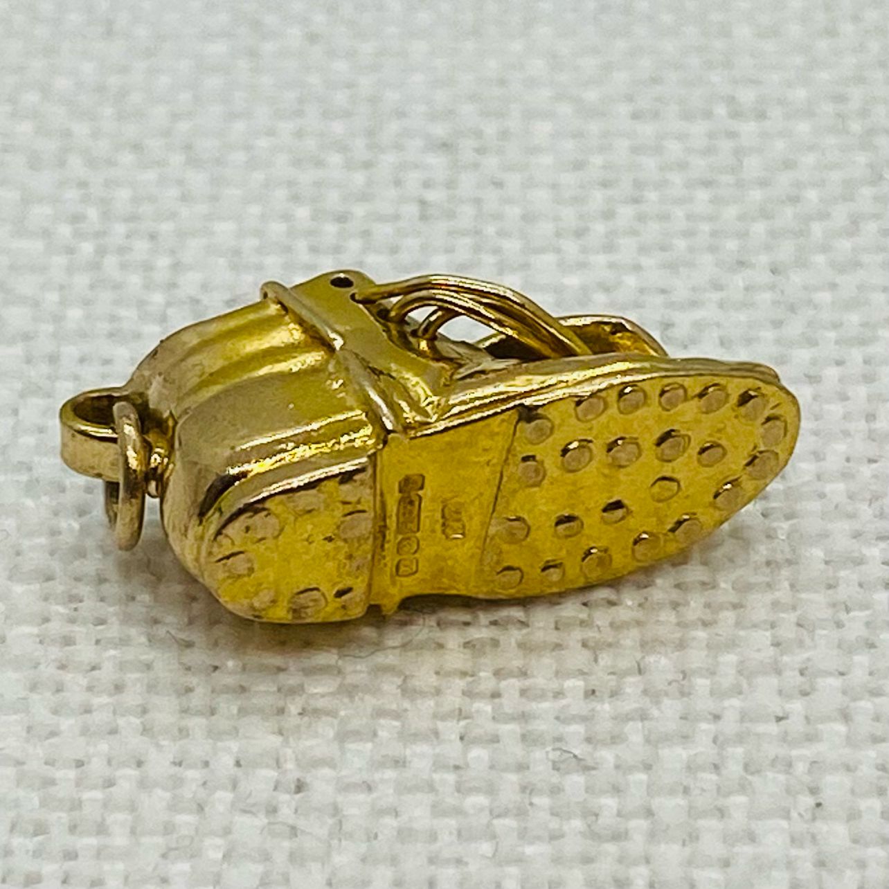 Old Boot Open Vintage Gold Charm Pendant