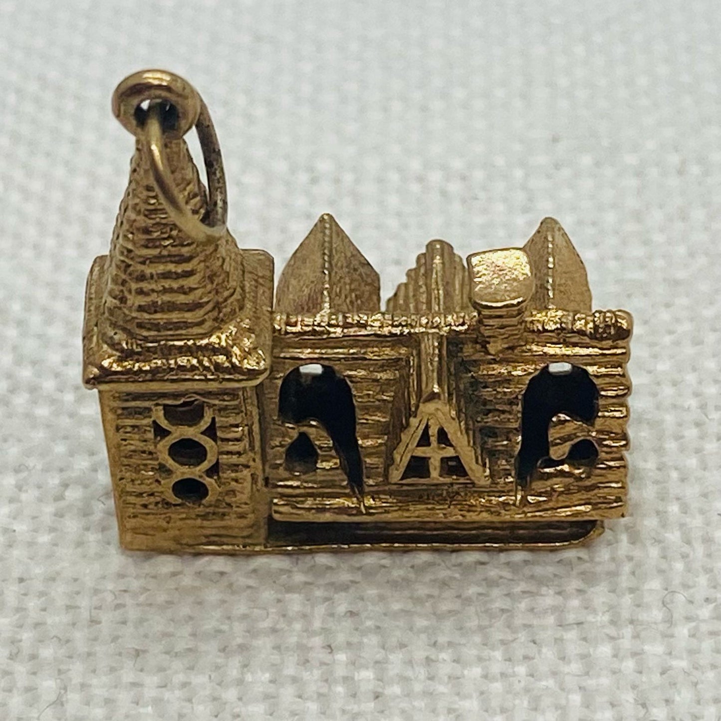 Westminster Abbey or a Similar Abbey or Cathedral Vintage Gold Charm