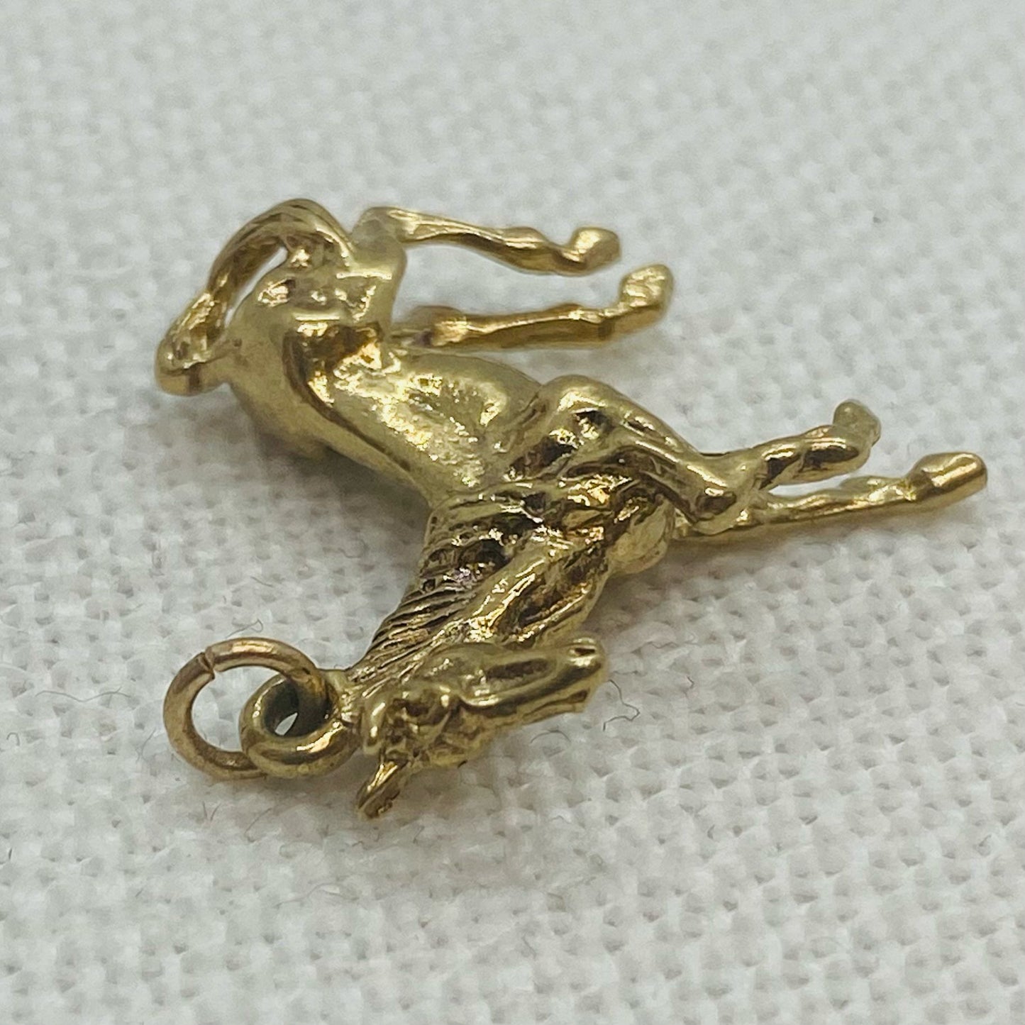 Prancing Horse Vintage Gold Charm Pendant