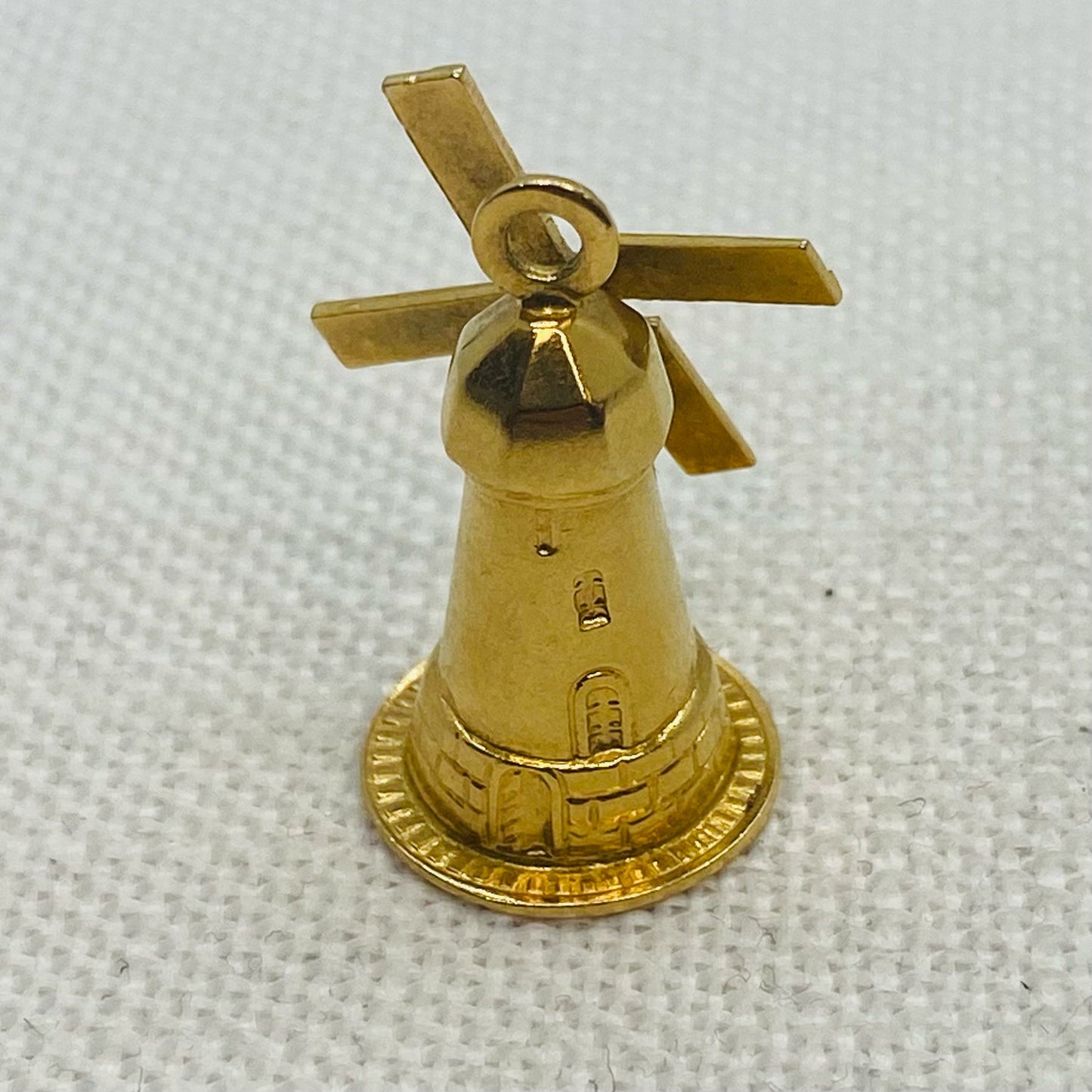 Windmill Spinning Gold Charm